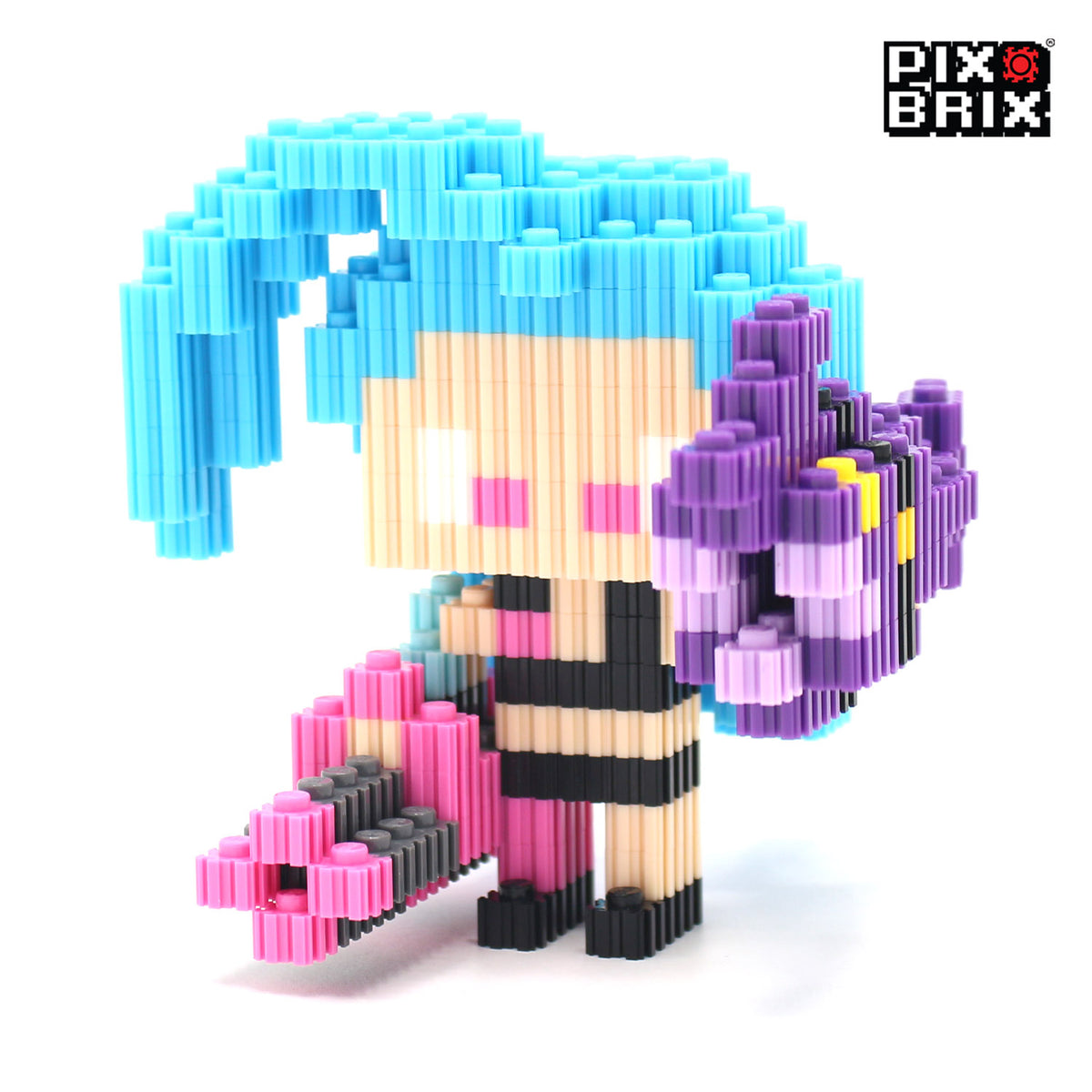 PixBrix 3D - Como hacer a Jinx con Pixel Block – BlasterChile