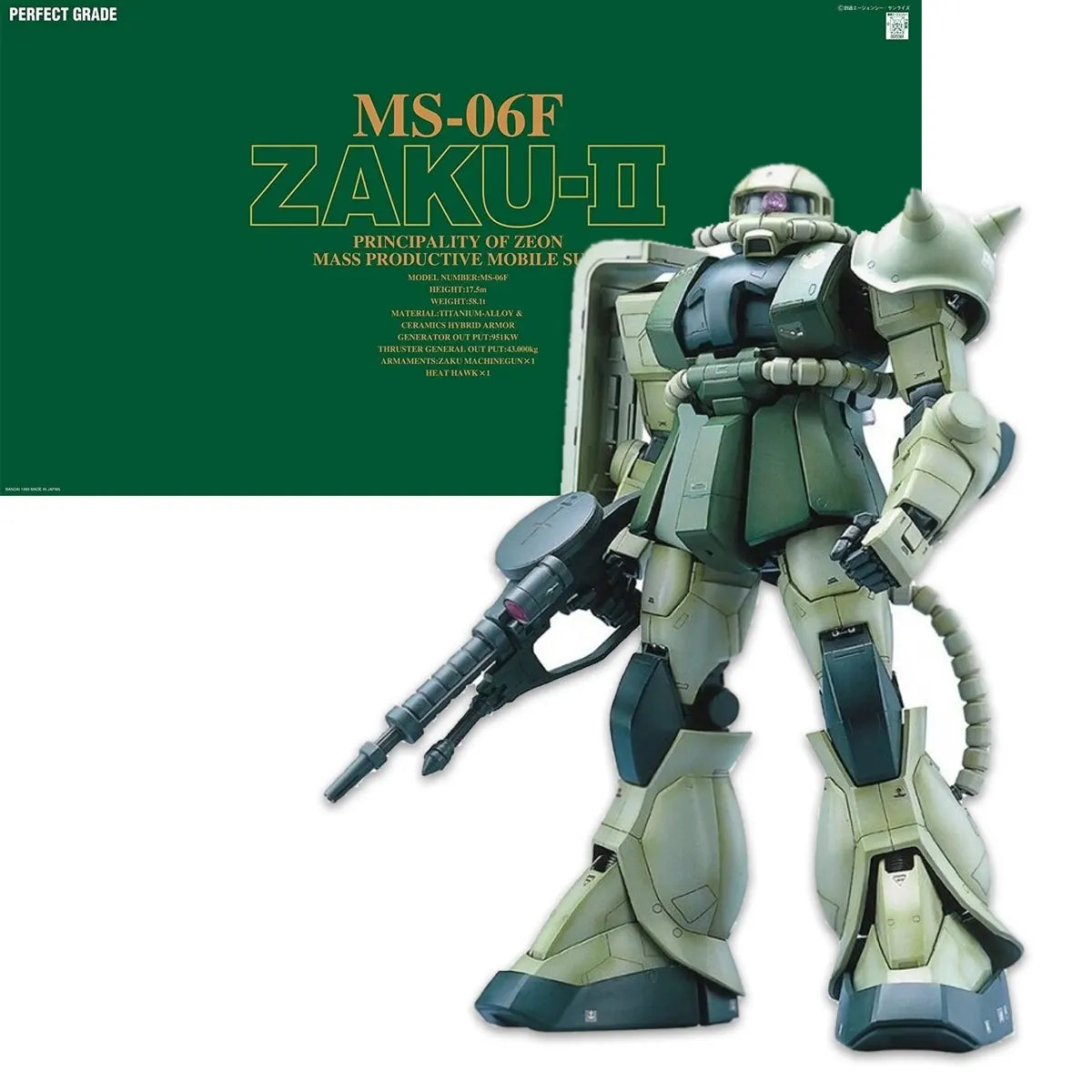 【未組立品】PG ZAKU-Ⅱ MS-06F 1/60 旧キット PG 1/60 MS-06F ZAKUⅡ - Model Kit Articulado - Bandai – BlasterChile