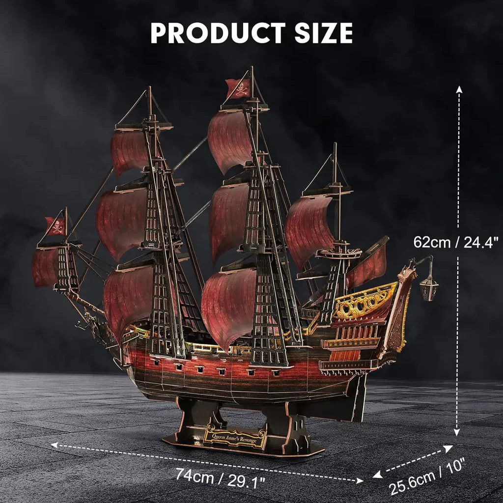 Queen Anne Revenge Red Edition - Rompecabezas 3D – BlasterChile