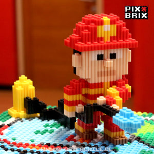 PixBrix 3D - Como hacer a Bombero con Pixel Block