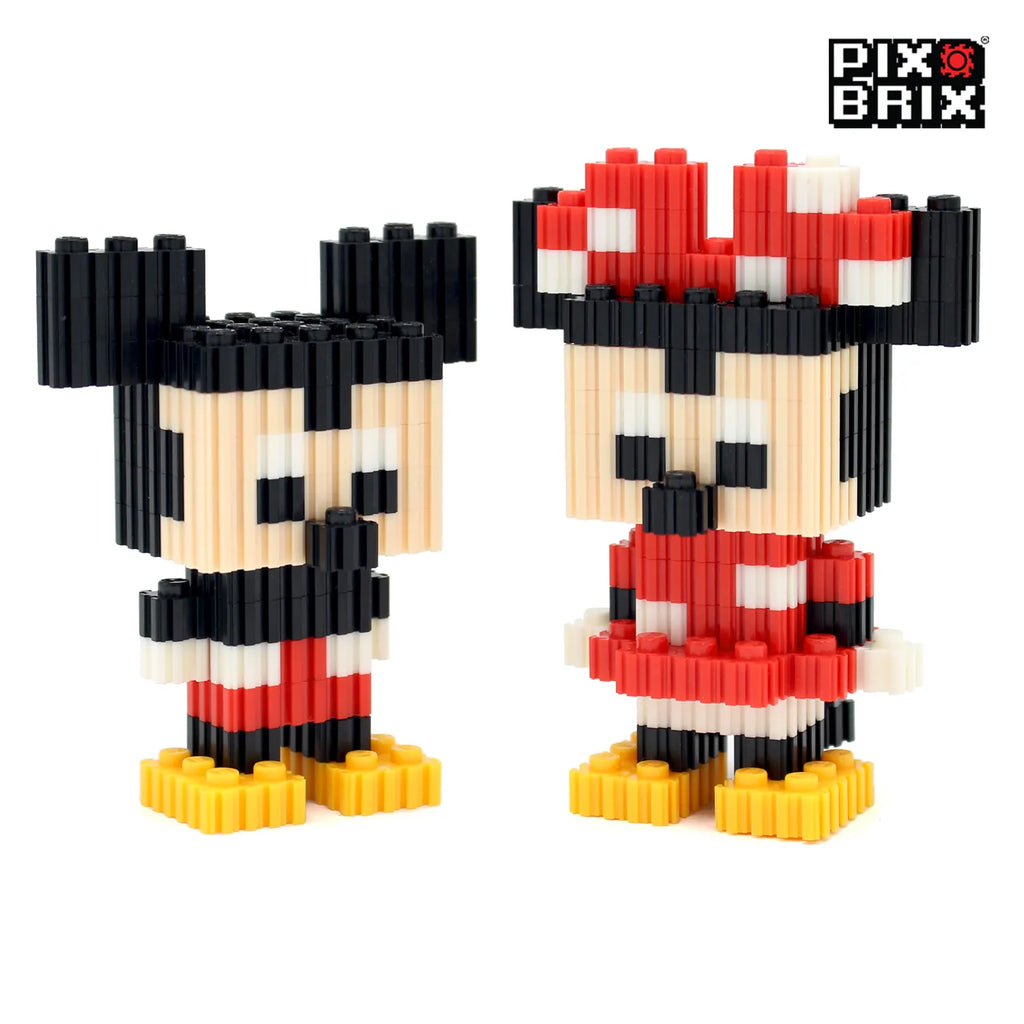 PixBrix 3D - Como hacer a  Mickey y Minnie con Pixel Block