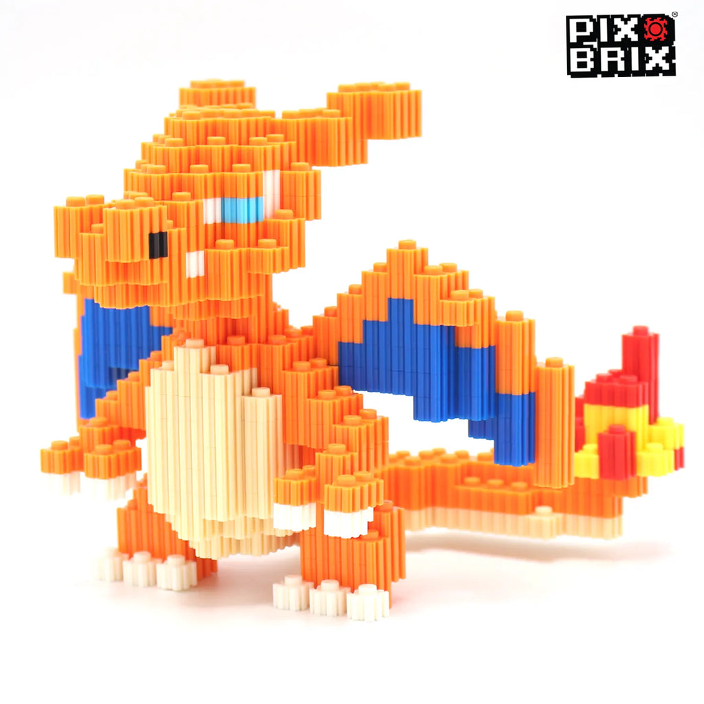 Bricks Charizard Pattern PixBrix 3D - Como hacer a Charizard con Pixel Block – BlasterChile