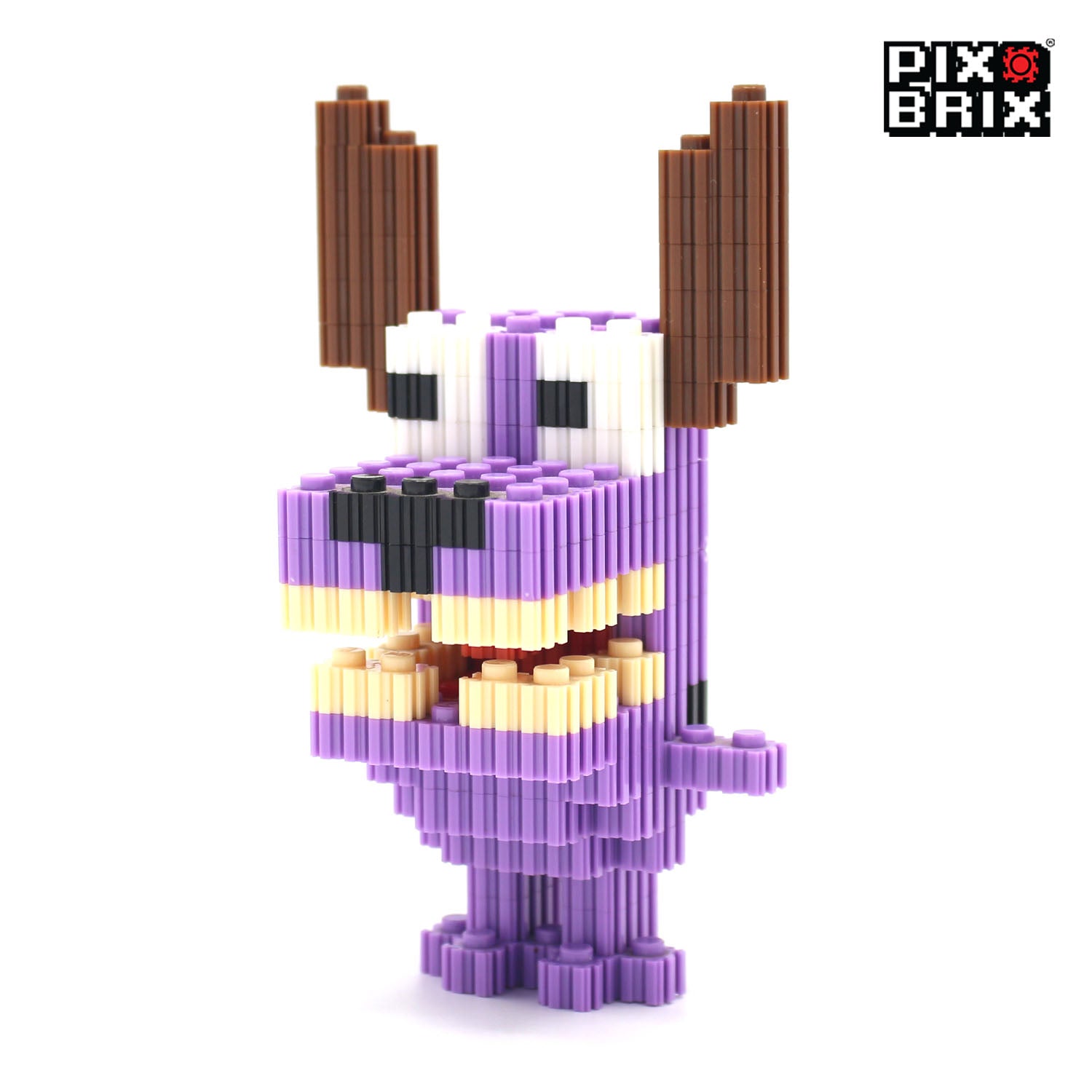 PixBrix 3D - Como hacer a Coraje Asustado con Pixel Block