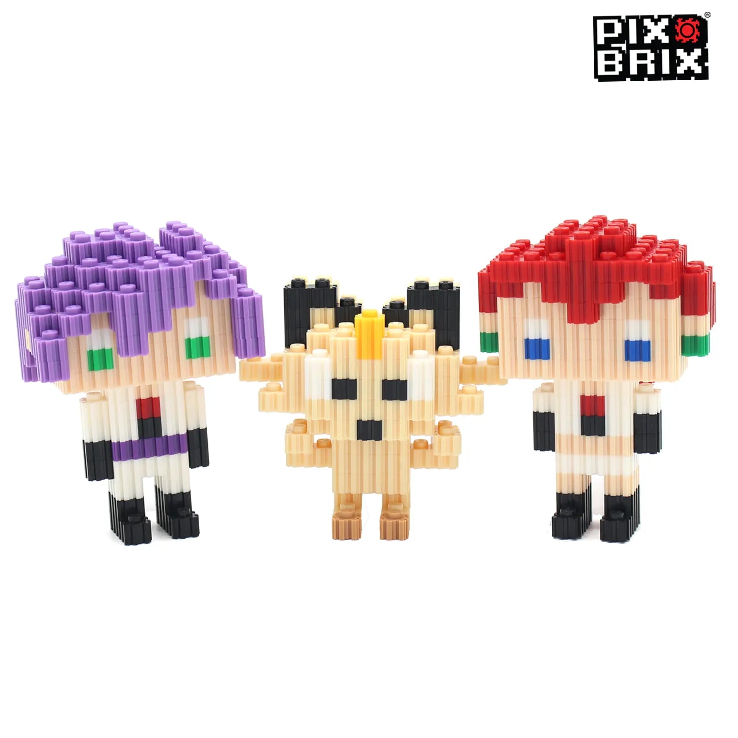 PixBrix 3D - Como hacer a Equipo Rocket con Pixel Block