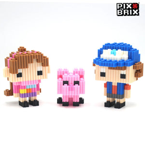 PixBrix 3D - Como hacer a Mabel,Dipper y Pato con Pixel Block