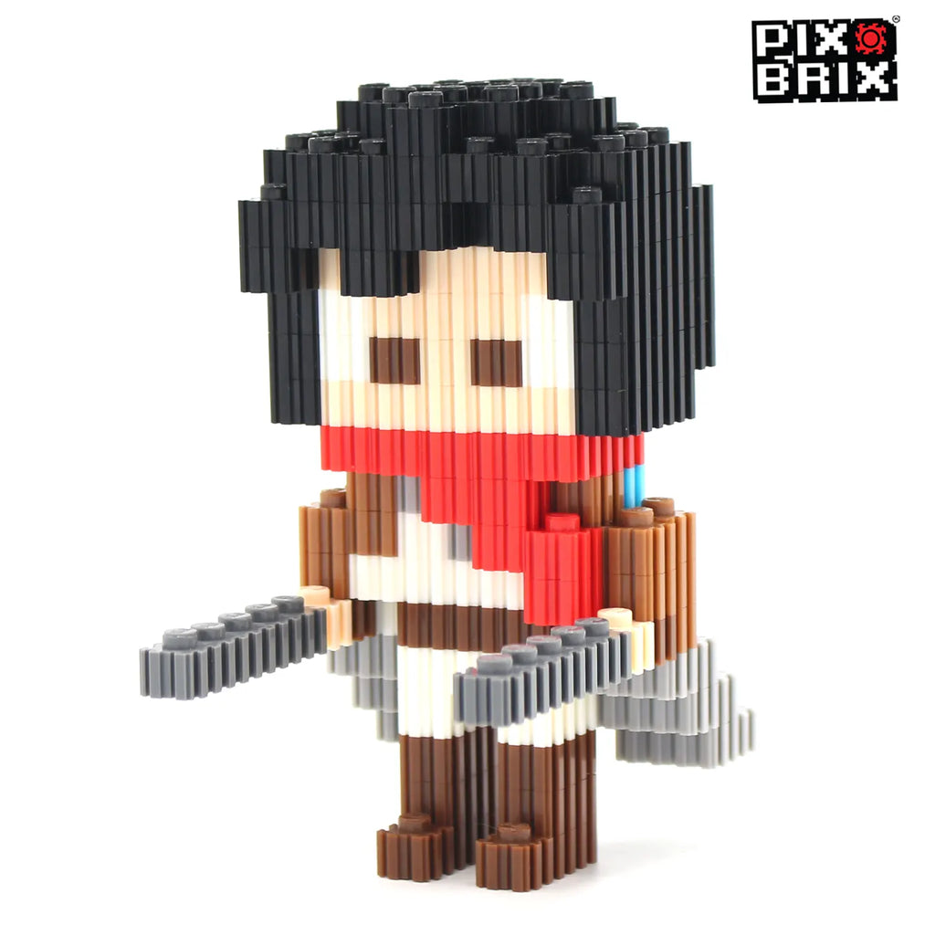 PixBrix 3D - Como hacer a Mikasa Ackerman con Pixel Block