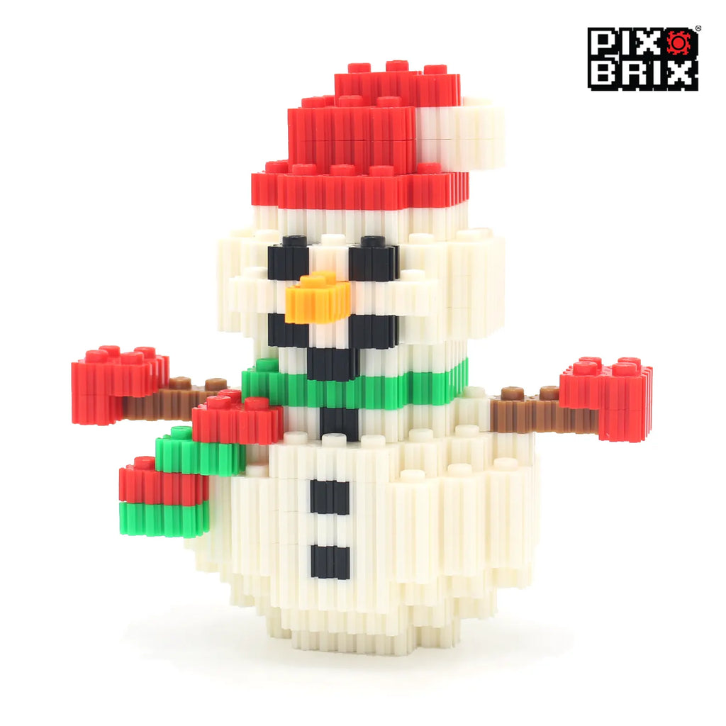 PixBrix 3D - Como hacer a Muñeco de Nieve con Pixel Block