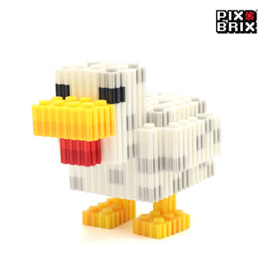 PixBrix 3D - Como hacer Pollo Minecraft con Pixel Block