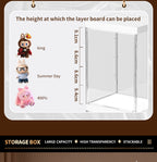 Cubierta Acrilica LED 2 Niveles - Caja Exhibidora - Grande - Multibandeja de Apertura Vertical - 29.3 x 25.4 x 87.9
