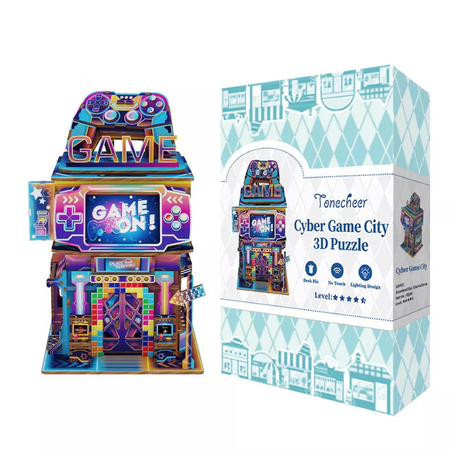 Cyber Game City - Papelero Automático de Escritorio - Maqueta Tonecheer