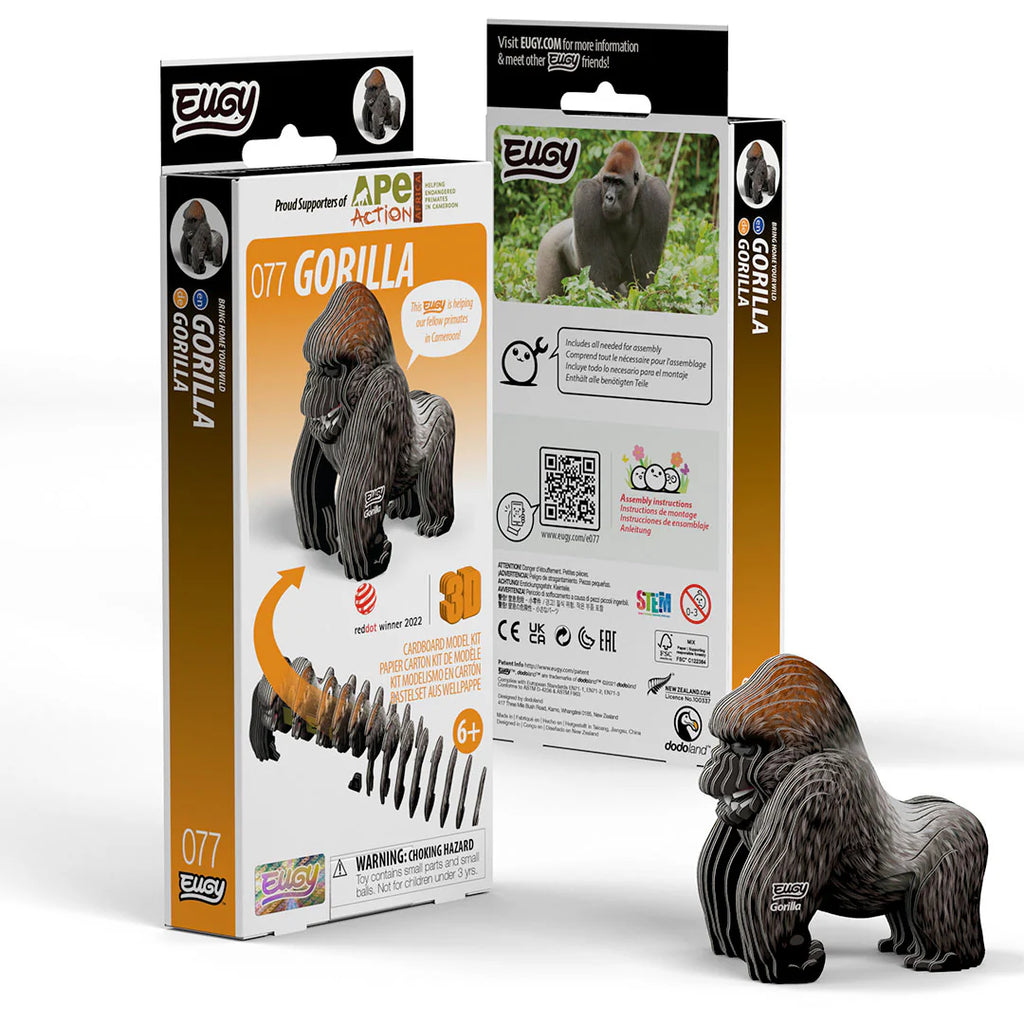 Gorila - Puzzle 3D de Cartón - Eugy Dodoland