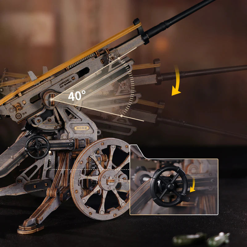 Cañón Antiaéreo - Maqueta 3D en Madera 3D - ROKR