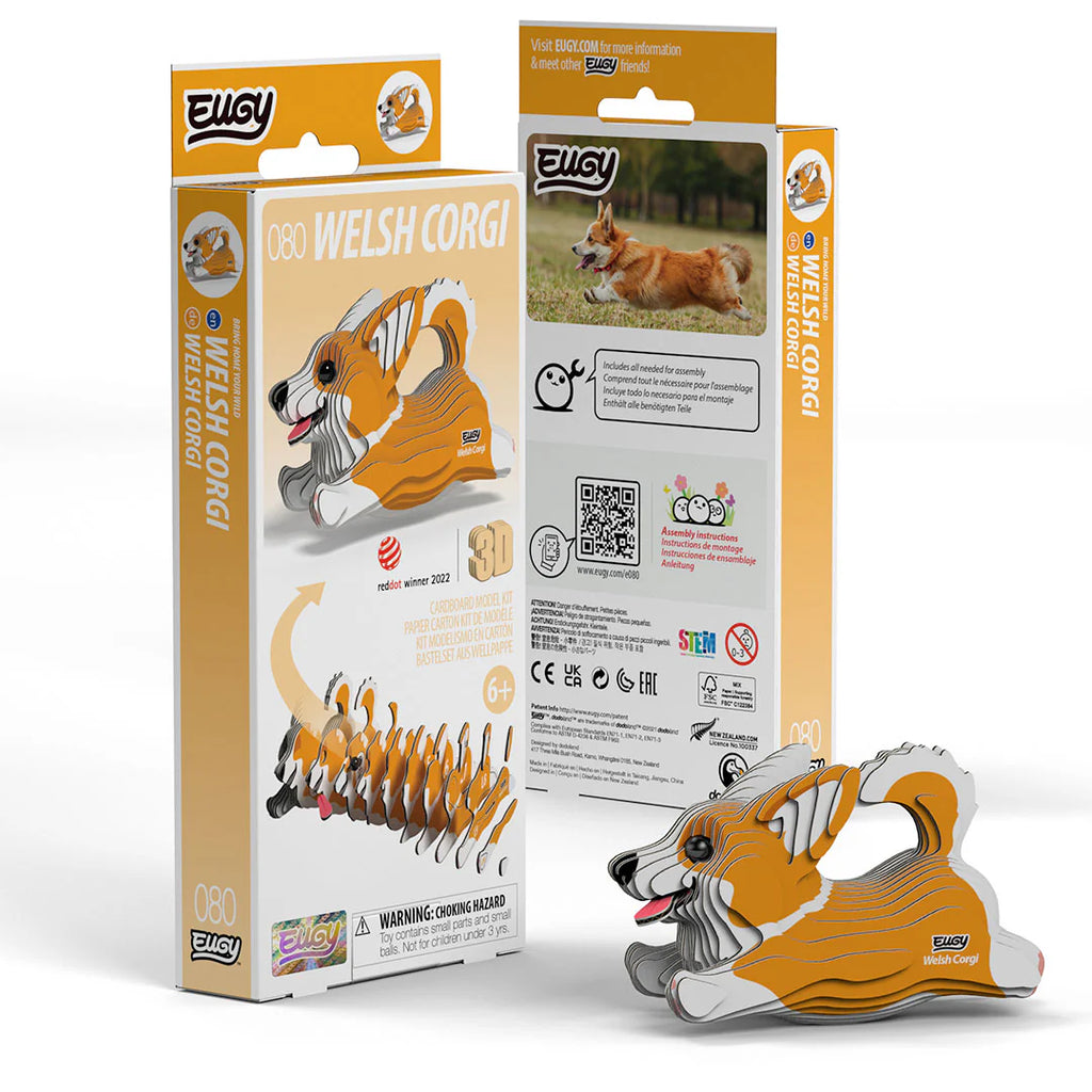 Welsh Corgi - Puzzle 3D de Cartón - Eugy Dodoland
