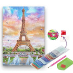 Verano en París 40x50 cm - Pinturas de Diamantes con Bastidor