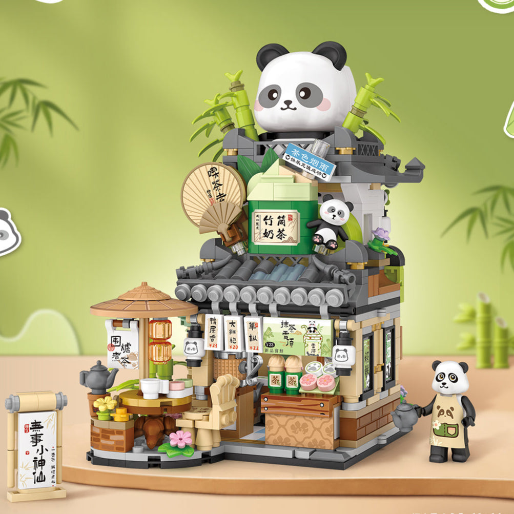 Panda Tea Store - Armables con Bloques - Micro Block - LOZ