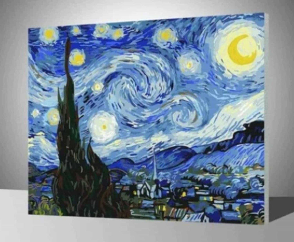 Noche estrellada pintura por números 30×40 con bastidor