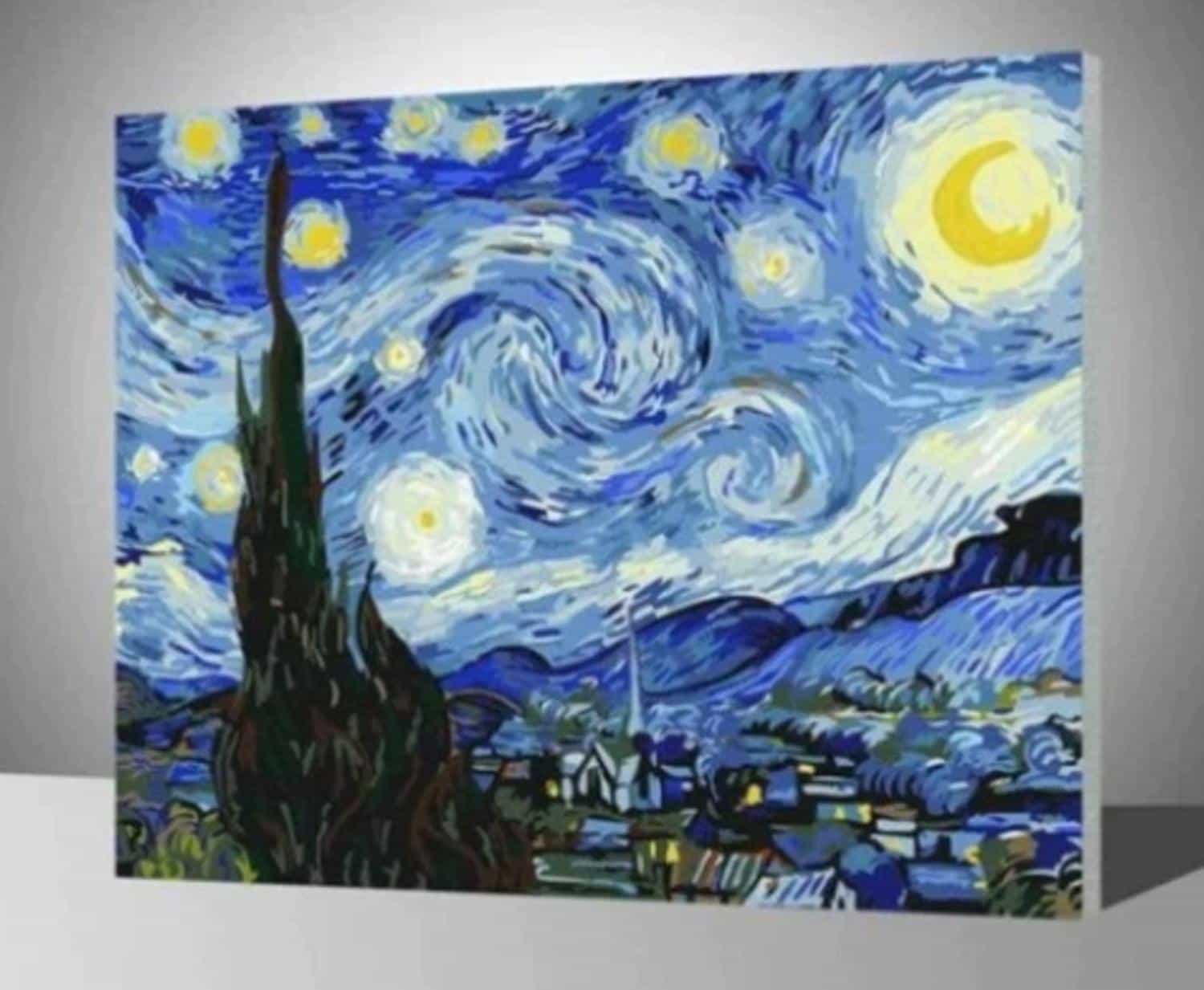 Noche estrellada pintura por números 30×40 con bastidor