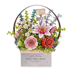 Wooden Flower Basket - Maqueta de Madera Robotime