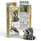 Raccoon - Puzzle 3D de Cartón - Eugy Dodoland