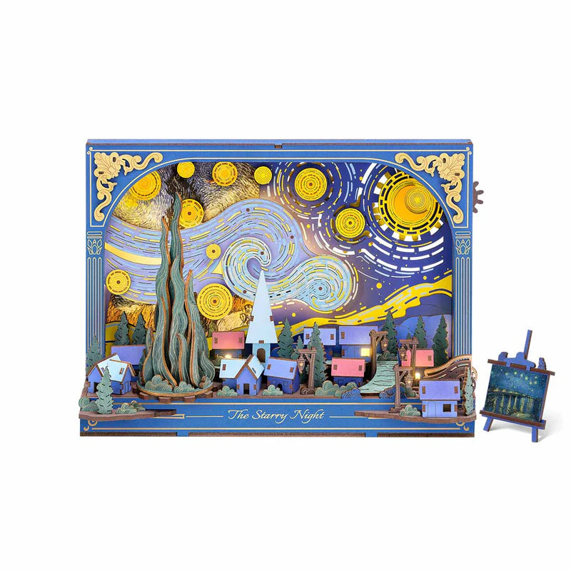 The Starry Night - Rompecabezas 3D - Maqueta de Madera - ROWOOD