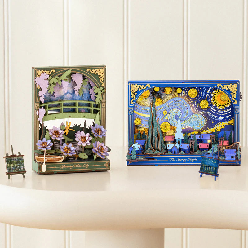 The Starry Night - Rompecabezas 3D - Maqueta de Madera - ROWOOD