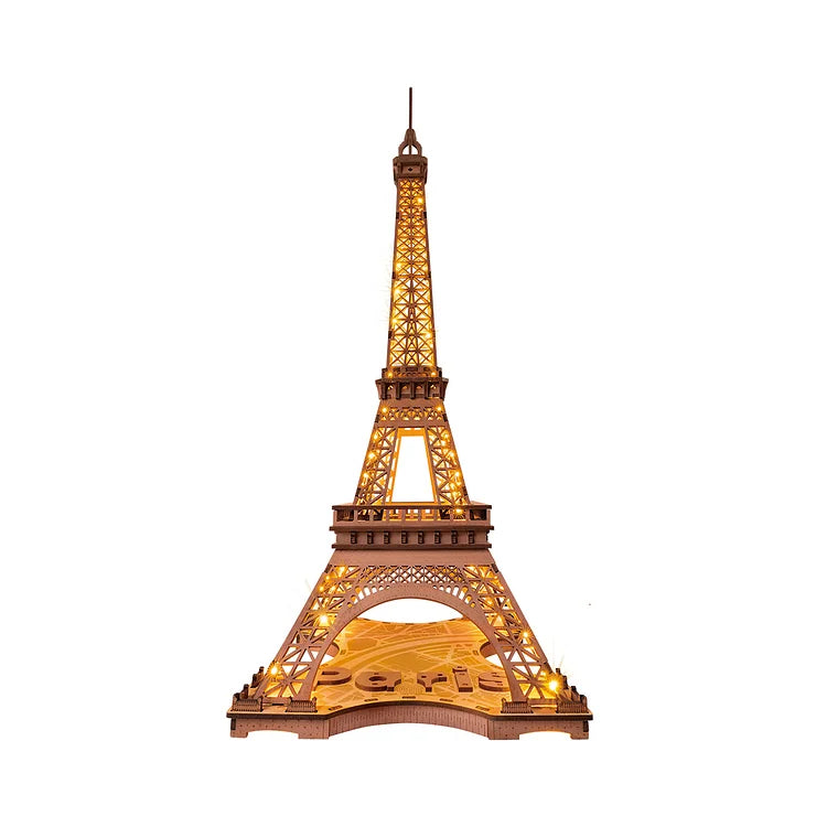 Eiffel LED - Rompecabezas 3D - Maqueta de Madera Rolife