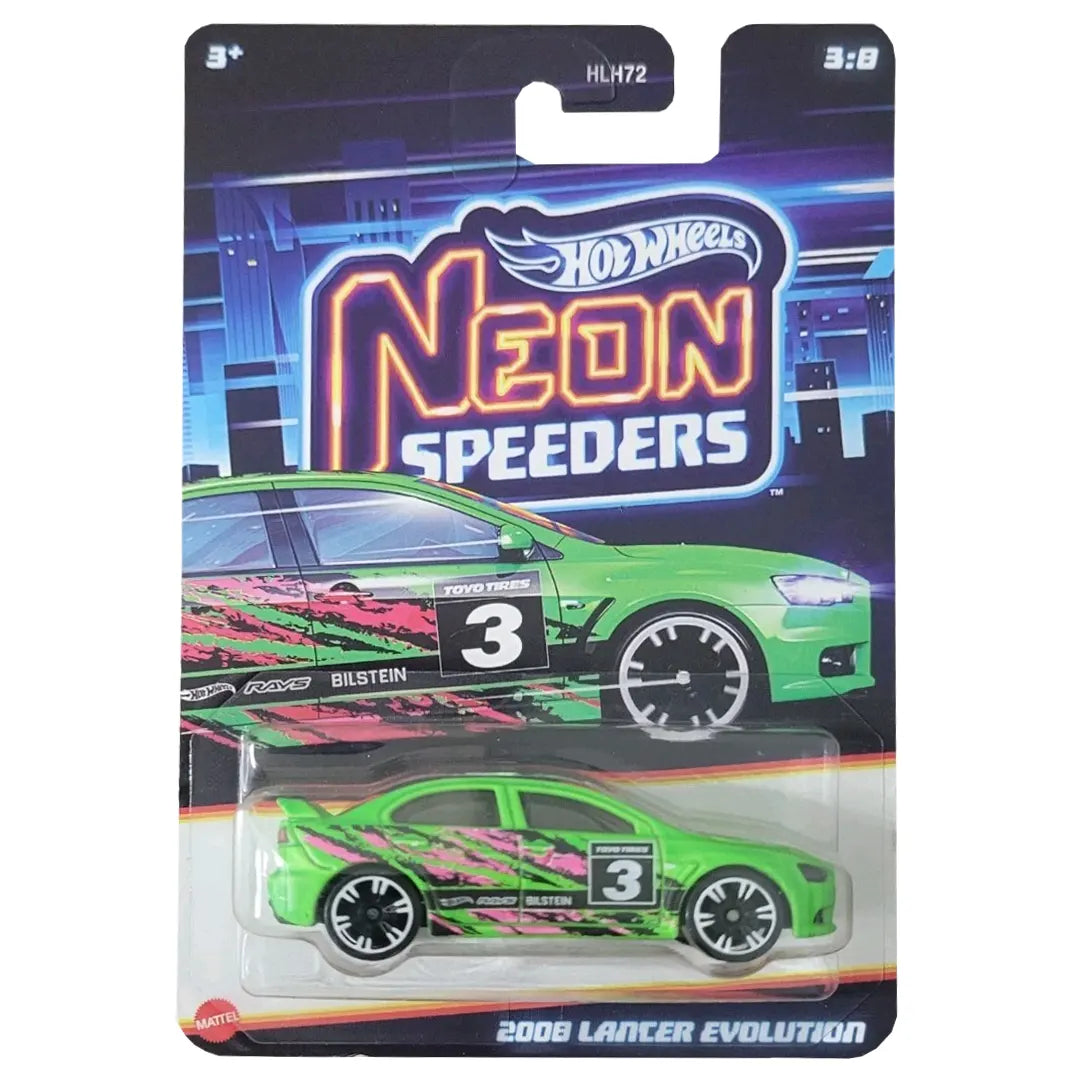 2008 Lancer Evolution - Neon Speeders 3/8 - Hot Wheels