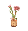 Clavel Rosa - Rompecabezas 3D - Maqueta de Madera Robotime