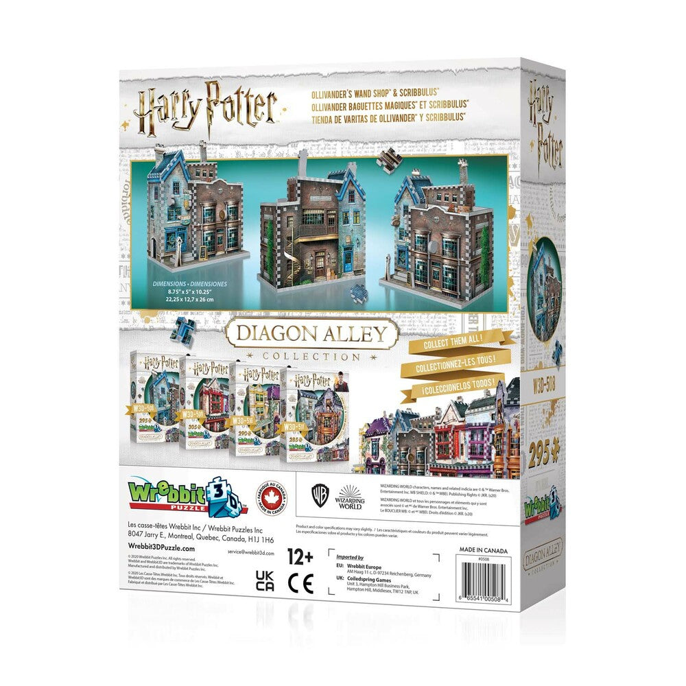 OLLIVANDER'S WAND SHOP  & SCRIBBULUS - Harry Potter - Wrebbit Rompecabezas 3D
