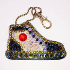 LLAVEROS HAMSA ZAPATILLA (6 UNID) - Pintura de Diamante