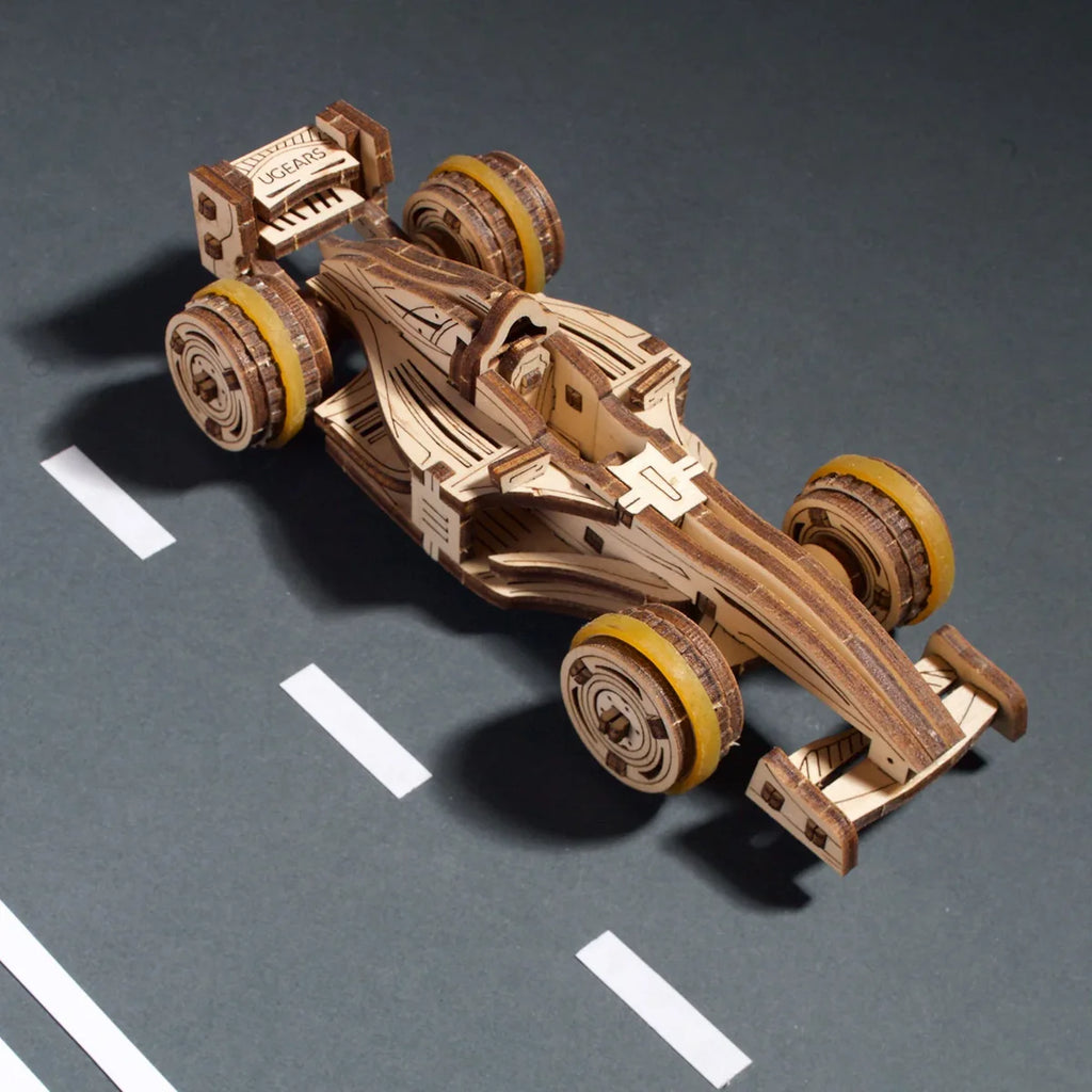 Compact Racer (Automóvil de Carreras) -  Puzle 3D de Madera - Ugears