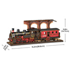 Locomotora y Estación - Steam Journey - Rompecabezas 3D - Maqueta de Madera Rolife