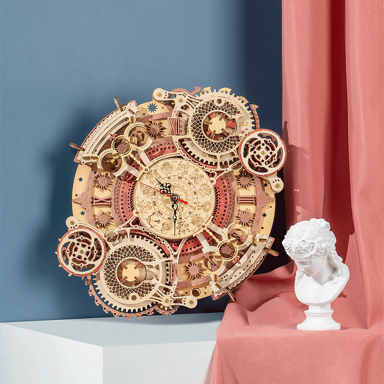Reloj Mural Zodiaco - Rompecabezas 3D - Maqueta de Madera ROKR