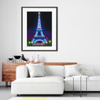 Torre Eiffel Brilla en la Oscuridad (30x40 cm) - Pinturas de Diamantes