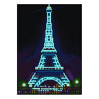 Torre Eiffel Brilla en la Oscuridad (30x40 cm) - Pinturas de Diamantes