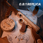 Thompson Submachine Gun - Maqueta 3D en Madera 3D - ROKR