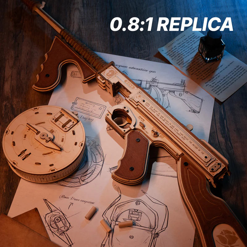 Thompson Submachine Gun - Maqueta 3D en Madera 3D - ROKR