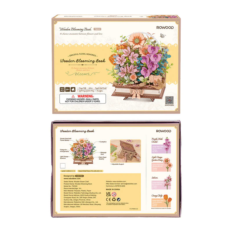 Wooden Blooming Book - Maqueta de Madera Robotime