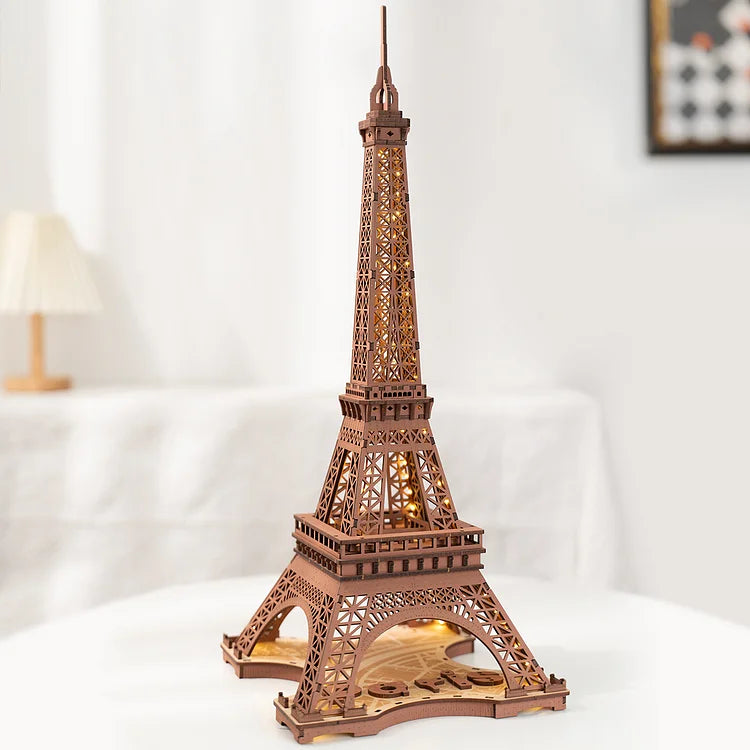 Eiffel LED - Rompecabezas 3D - Maqueta de Madera Rolife