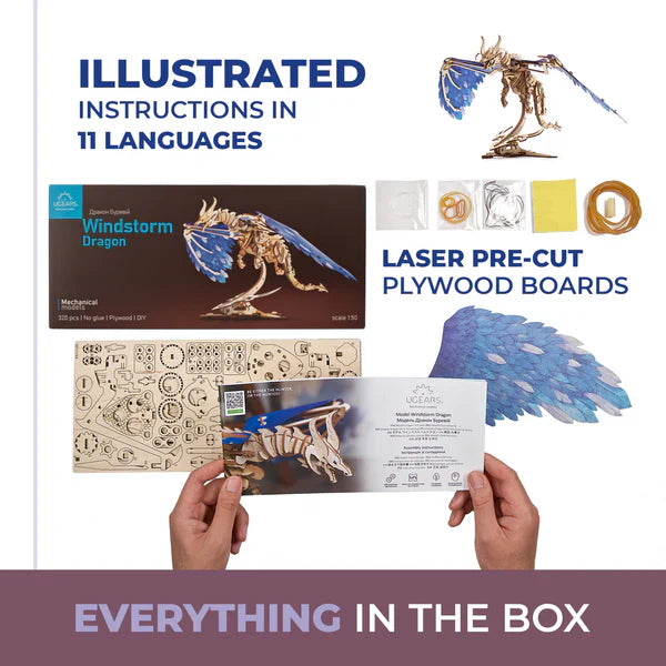 Windstorm Dragon - Maqueta Mecánica de Madera - Ugears