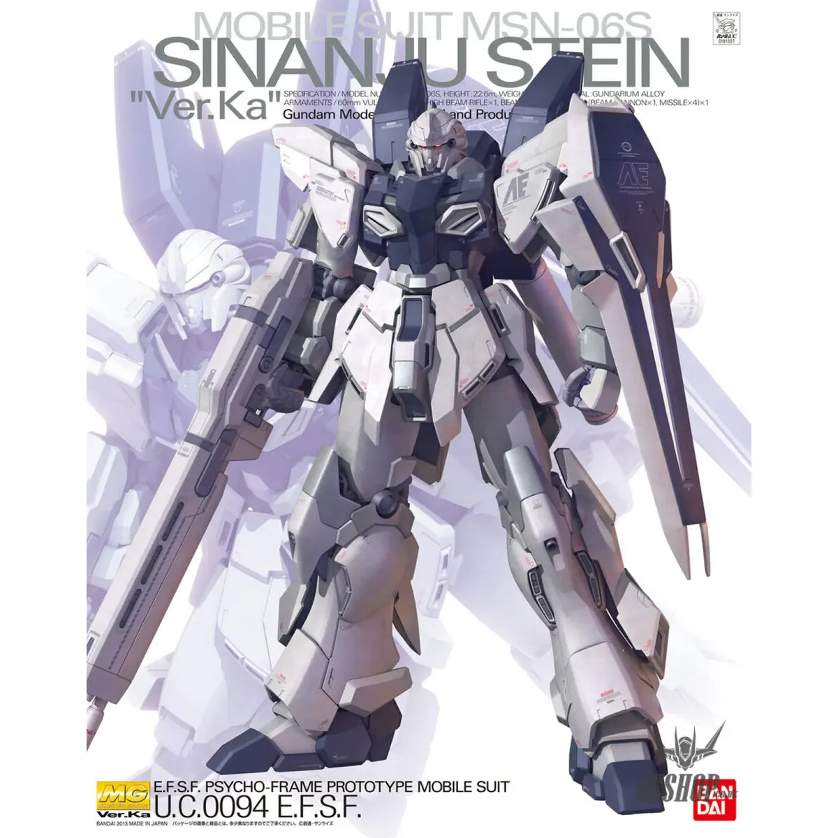 MG 1/100 SINANJU STEIN MSN-06S Ver.Ka - Model Kit Articulado - Bandai