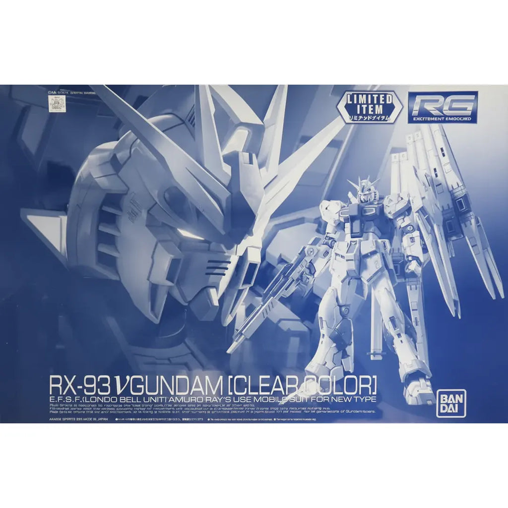 RG 1/144 ν GUNDAM[CLEAR COLOR] - Model Kit Articulado - Bandai