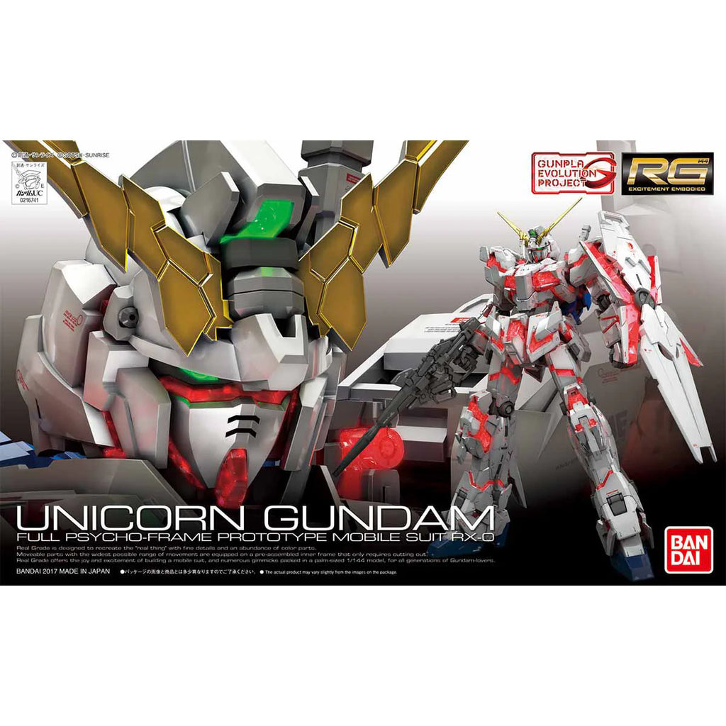 RG 1/144 Unicorn Gundam - Model Kit Articulado - Bandai