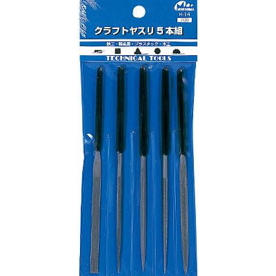 LIMAS DE METAL H-14 CRAFT FILE MIDDLE SET - 5 PIEZAS - Mineshima