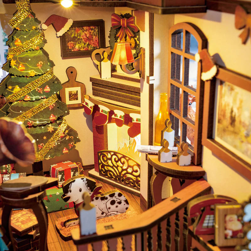 Christmas Indoor Scene - Sujeta Libros - Maqueta Rolife