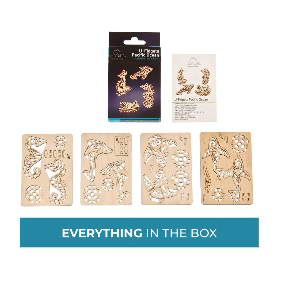U-Figets Pacific Ocean - Puzle 3D de Madera - Ugears