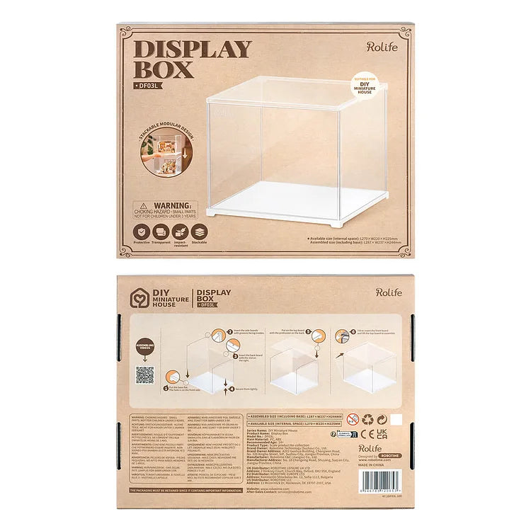 Cubierta Acrilica - Caja Exhibidor Crystal Clear Miniature House - 22.5 cm - Rolife