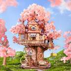 Sakura Tree House - Rompecabezas 3D - Maqueta de Madera Rolife
