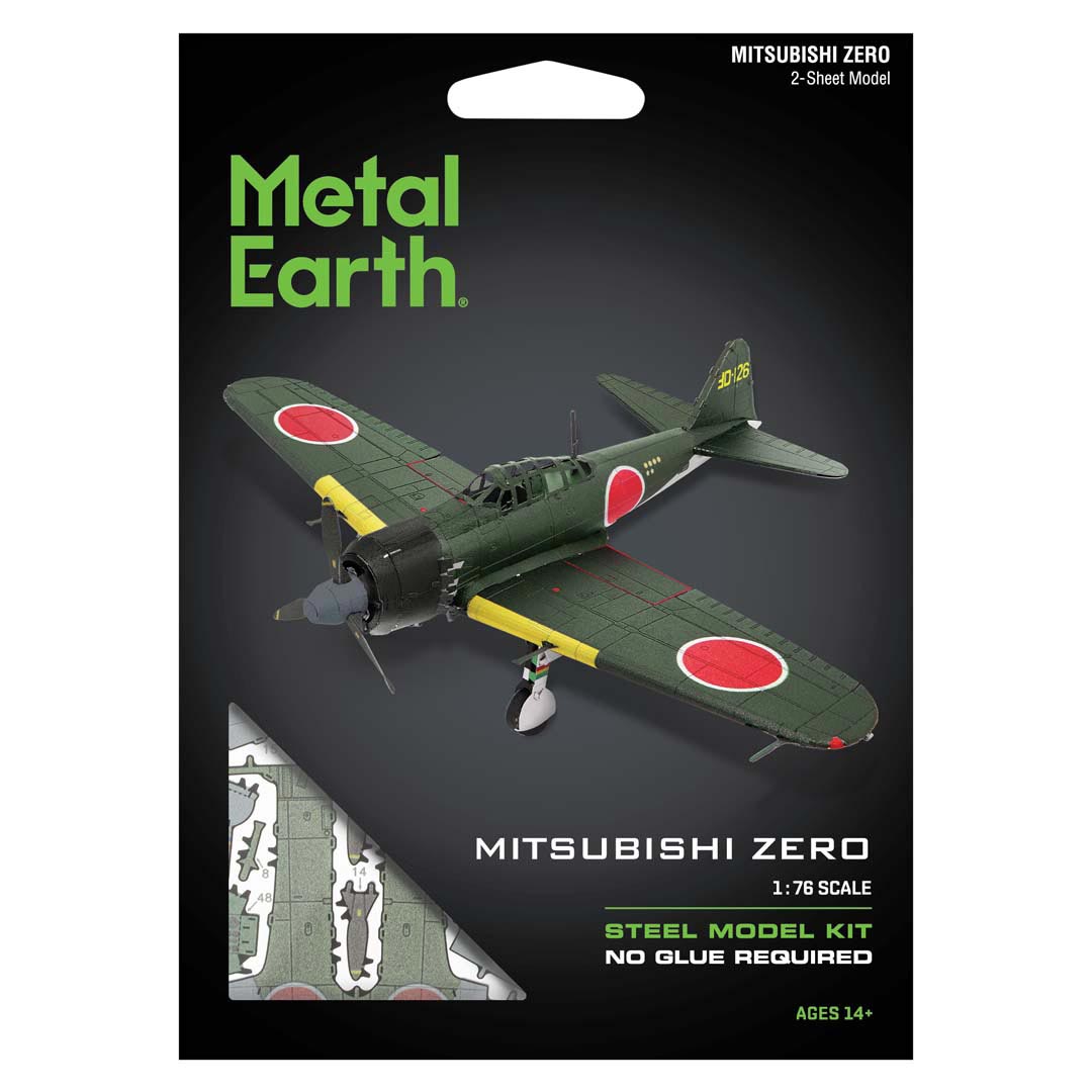 Avión Mitsubishi Zero - Maqueta 3D - Metal Earth