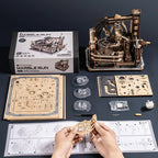 Marble Spaceport - Rompecabezas 3D - Maqueta de Madera ROKR